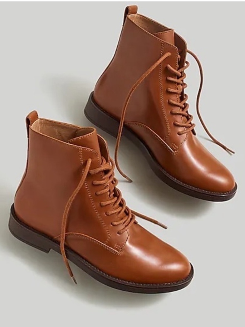 Madewell Evelyn Lace-Up Leather Ankle Boots